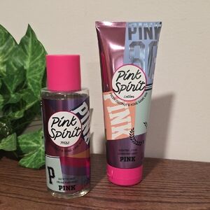 💕💕PINK Victoria Secret Pink Spirit Mist and Lotion Duo Full Size Bundle